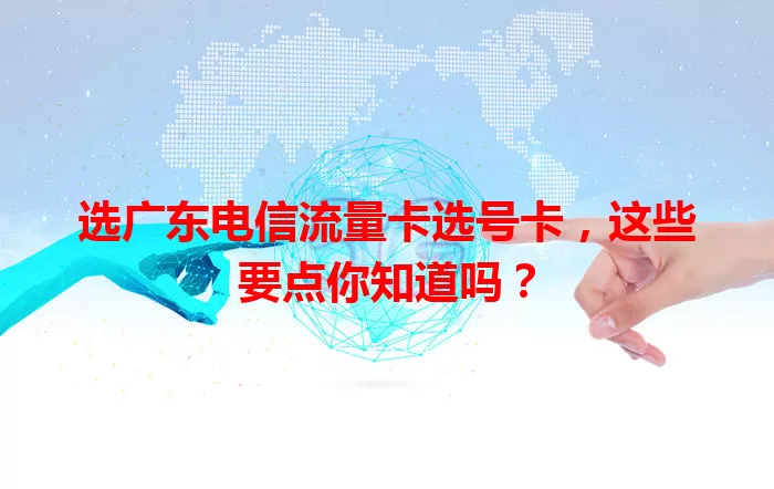 选广东电信流量卡选号卡，这些要点你知道吗？