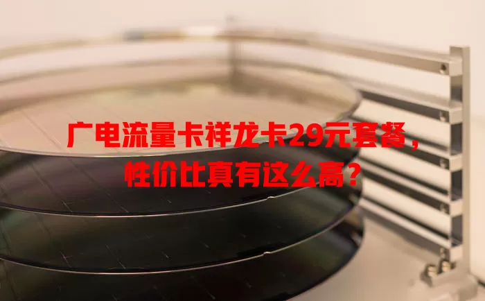 广电流量卡祥龙卡29元套餐，性价比真有这么高？
