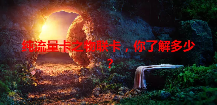 纯流量卡之物联卡，你了解多少？