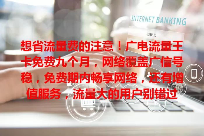 想省流量费的注意！广电流量王卡免费九个月，网络覆盖广信号稳，免费期内畅享网络，还有增值服务，流量大的用户别错过