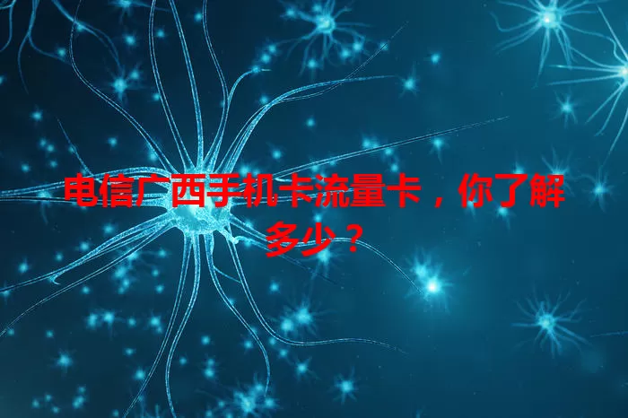电信广西手机卡流量卡，你了解多少？
