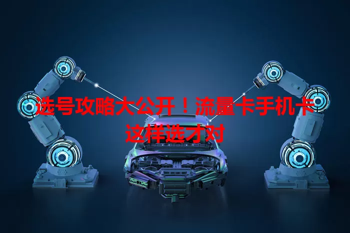 选号攻略大公开！流量卡手机卡这样选才对