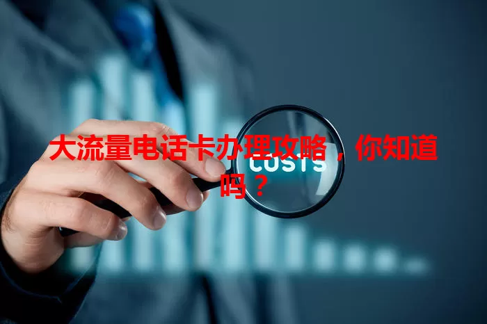 大流量电话卡办理攻略，你知道吗？
