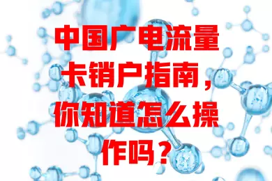 中国广电流量卡销户指南，你知道怎么操作吗？