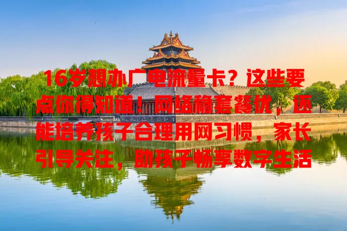 16岁想办广电流量卡？这些要点你得知道！网络稳套餐优，还能培养孩子合理用网习惯，家长引导关注，助孩子畅享数字生活又避免沉迷