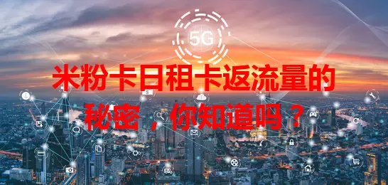 米粉卡日租卡返流量的秘密，你知道吗？