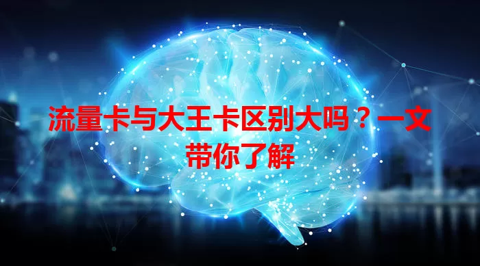流量卡与大王卡区别大吗？一文带你了解
