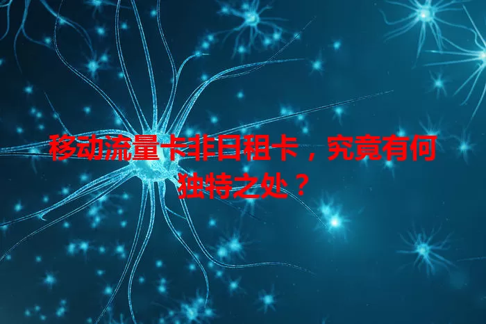 移动流量卡非日租卡，究竟有何独特之处？