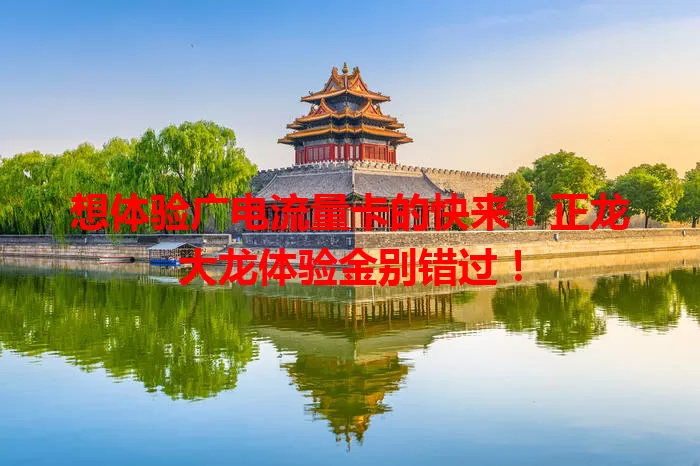 想体验广电流量卡的快来！正龙大龙体验金别错过！