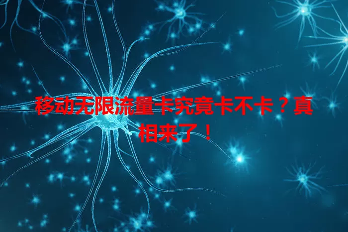 移动无限流量卡究竟卡不卡？真相来了！