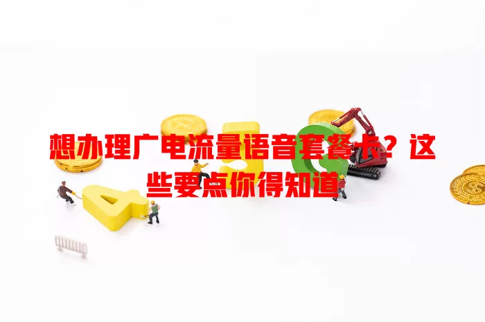 想办理广电流量语音套餐卡？这些要点你得知道