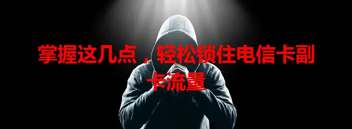 掌握这几点，轻松锁住电信卡副卡流量