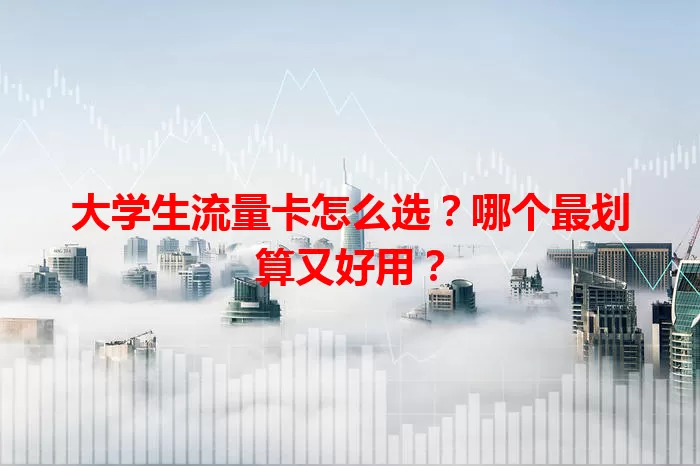 大学生流量卡怎么选？哪个最划算又好用？
