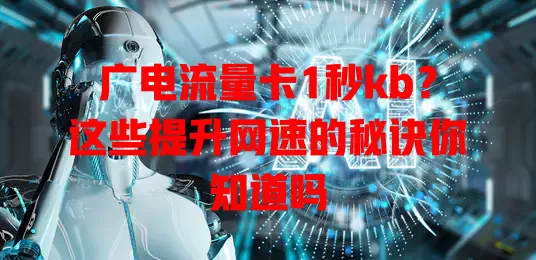 广电流量卡1秒kb？这些提升网速的秘诀你知道吗