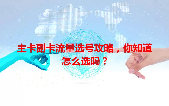 主卡副卡流量选号攻略，你知道怎么选吗？