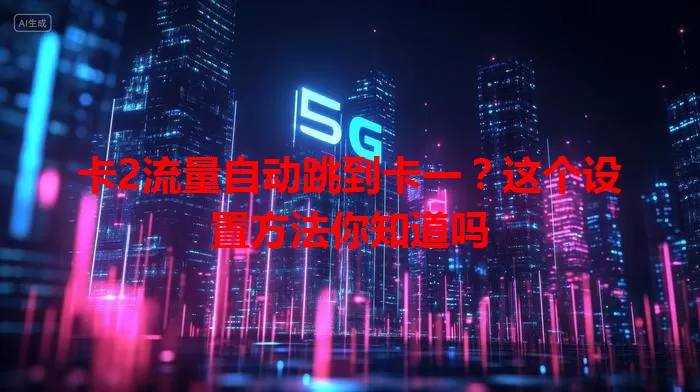卡2流量自动跳到卡一？这个设置方法你知道吗