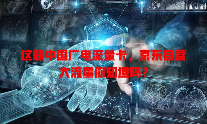 这款中国广电流量卡，京东自营大流量你知道吗？