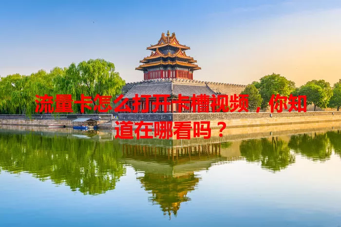 流量卡怎么打开卡槽视频，你知道在哪看吗？