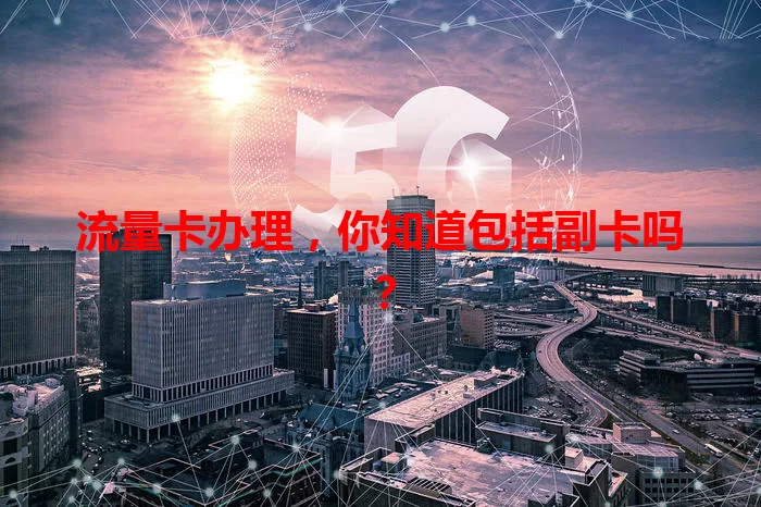 流量卡办理，你知道包括副卡吗？