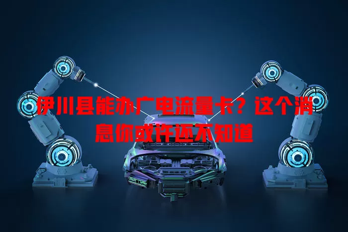 伊川县能办广电流量卡？这个消息你或许还不知道