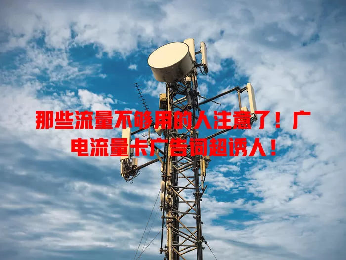 那些流量不够用的人注意了！广电流量卡广告词超诱人！