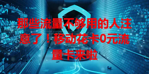 那些流量不够用的人注意了！移动花卡0元流量卡来啦