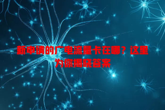 新申请的广电流量卡在哪？这里为你揭晓答案