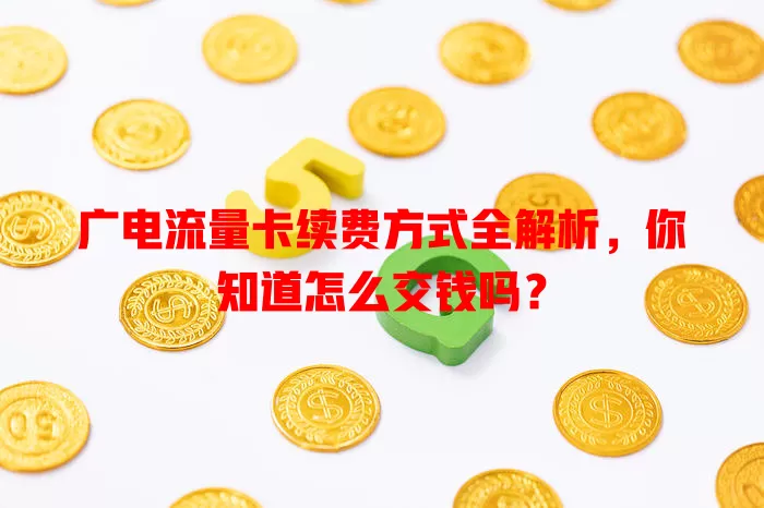 广电流量卡续费方式全解析，你知道怎么交钱吗？