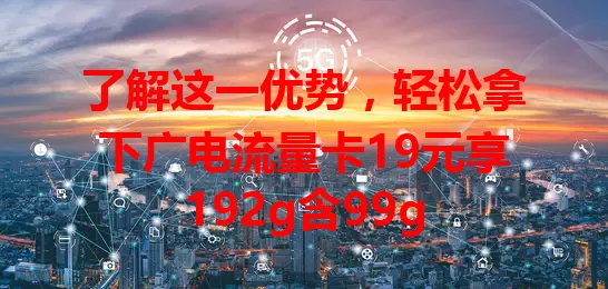 了解这一优势，轻松拿下广电流量卡19元享192g含99g
