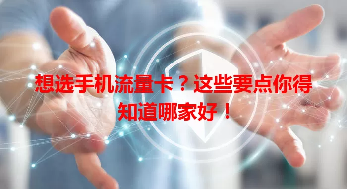 想选手机流量卡？这些要点你得知道哪家好！