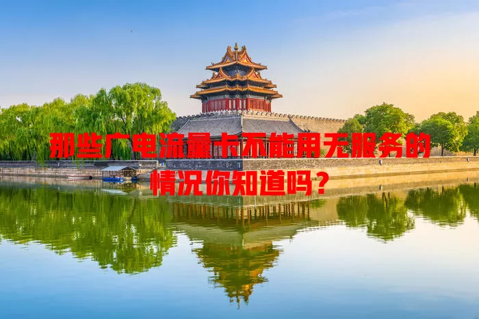 那些广电流量卡不能用无服务的情况你知道吗？
