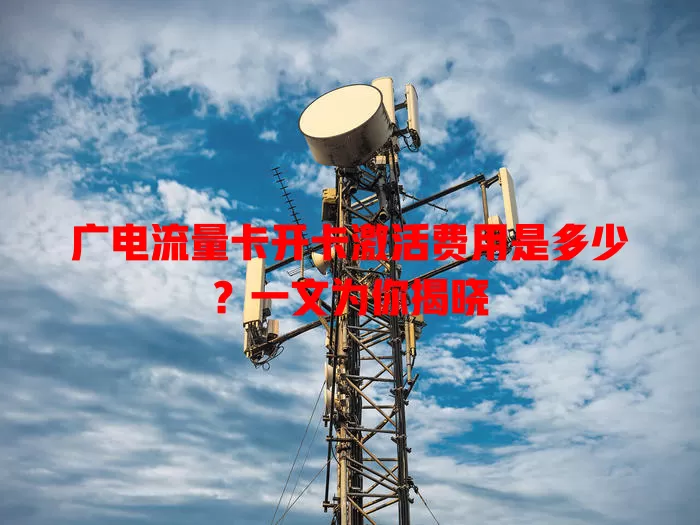 广电流量卡开卡激活费用是多少？一文为你揭晓