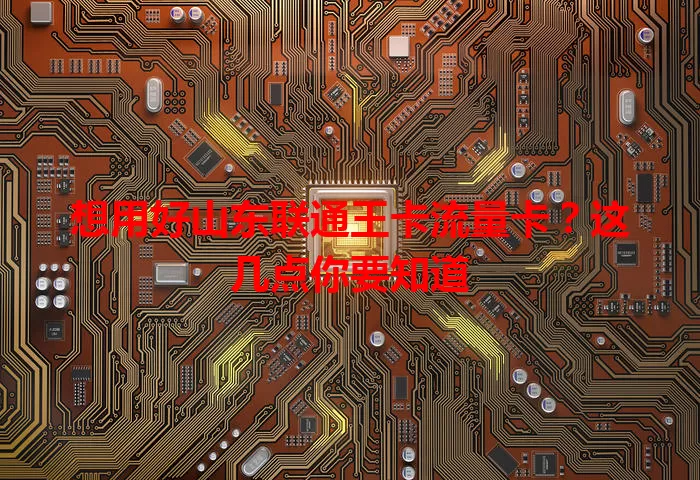 想用好山东联通王卡流量卡？这几点你要知道