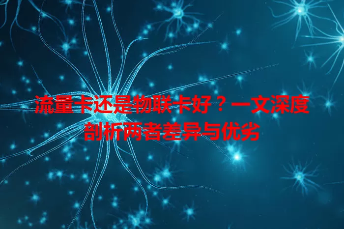 流量卡还是物联卡好？一文深度剖析两者差异与优劣