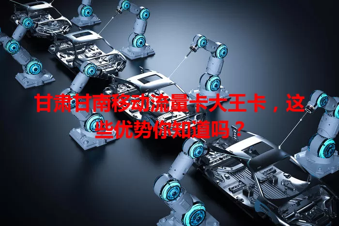 甘肃甘南移动流量卡大王卡，这些优势你知道吗？