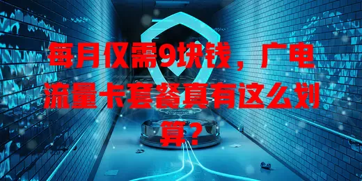 每月仅需9块钱，广电流量卡套餐真有这么划算？