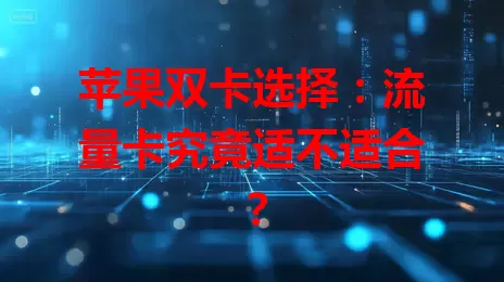 苹果双卡选择：流量卡究竟适不适合？