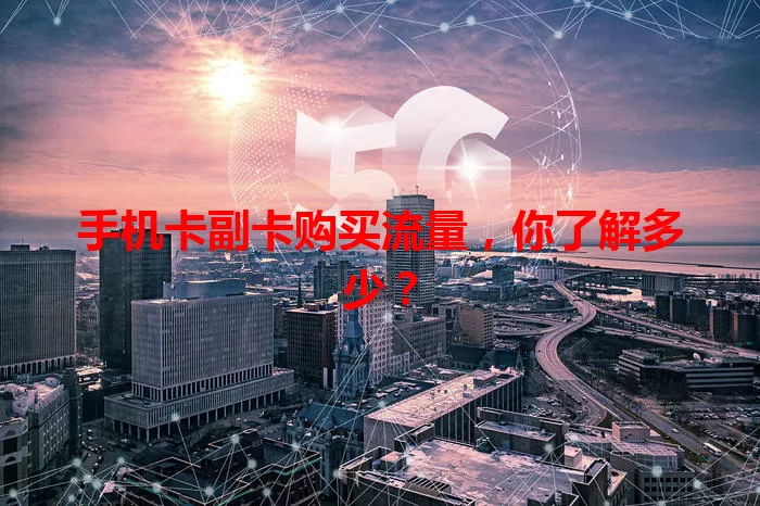 手机卡副卡购买流量，你了解多少？