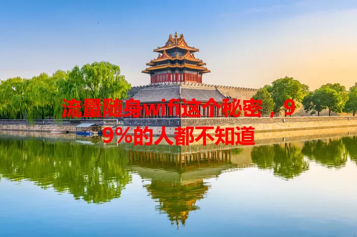 流量随身wifi这个秘密，99%的人都不知道