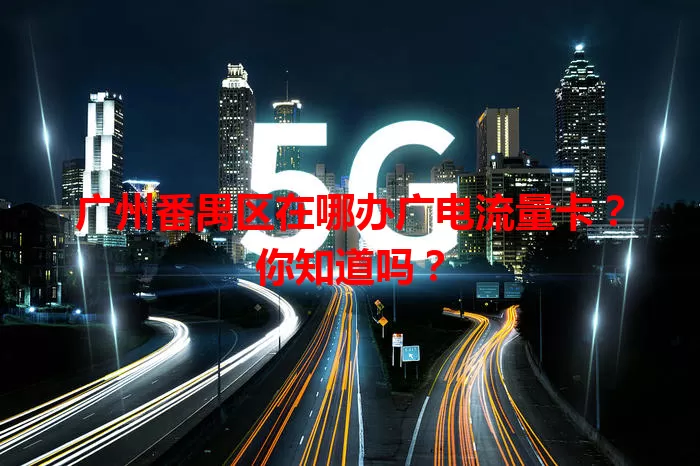 广州番禺区在哪办广电流量卡？你知道吗？