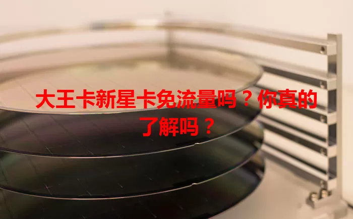 大王卡新星卡免流量吗？你真的了解吗？