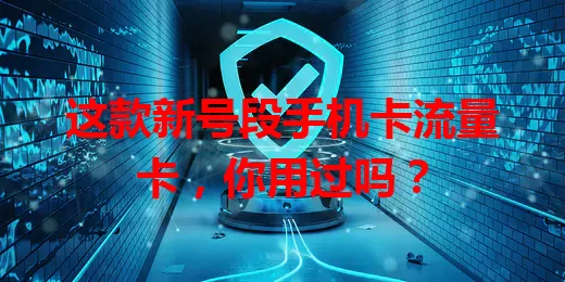 这款新号段手机卡流量卡，你用过吗？