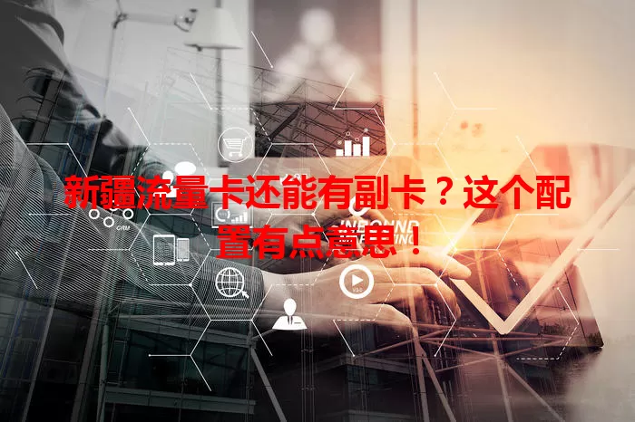 新疆流量卡还能有副卡？这个配置有点意思！