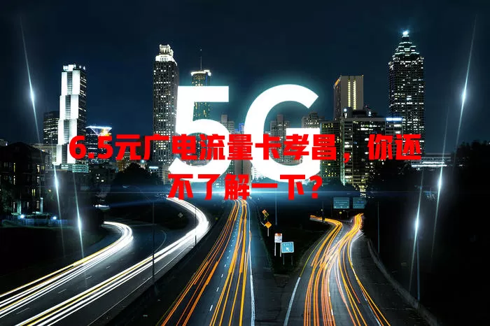 6.5元广电流量卡孝昌，你还不了解一下？