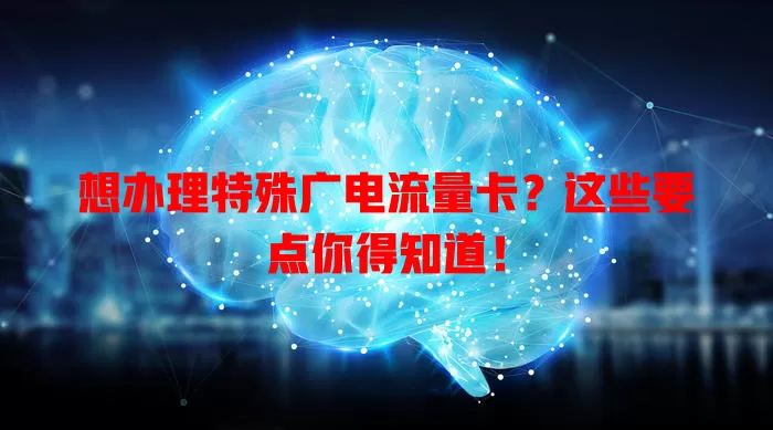 想办理特殊广电流量卡？这些要点你得知道！