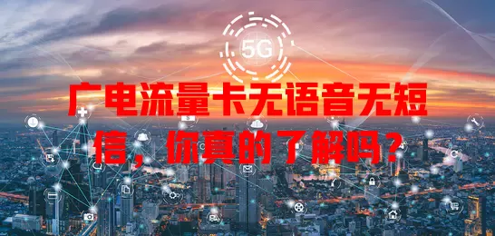广电流量卡无语音无短信，你真的了解吗？