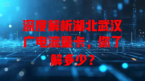 深度解析湖北武汉广电流量卡，你了解多少？