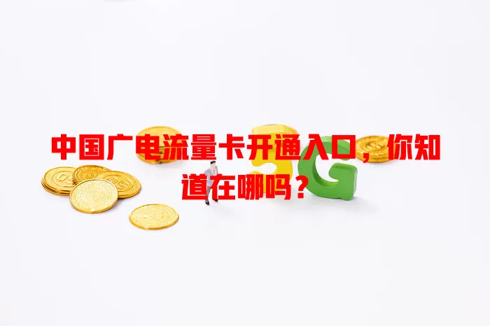 中国广电流量卡开通入口，你知道在哪吗？