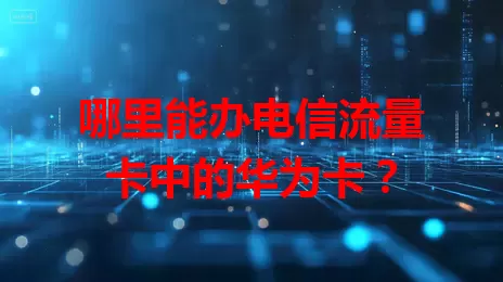 哪里能办电信流量卡中的华为卡？