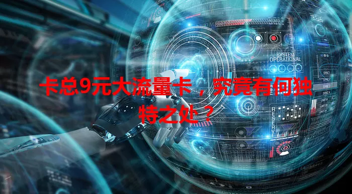 卡总9元大流量卡，究竟有何独特之处？